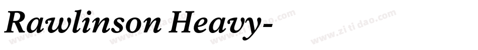 Rawlinson Heavy字体转换